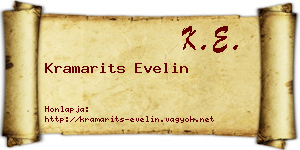 Kramarits Evelin névjegykártya